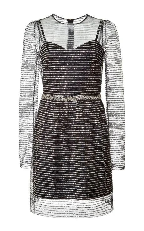 Marc Jacobs Sequin-stripe Tulle Dress