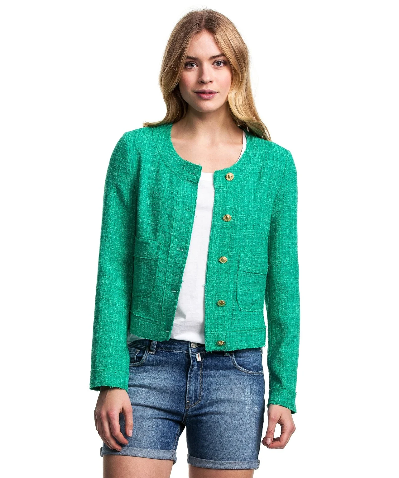 Morris Stockholm Jackie Boucle Jacket in Green