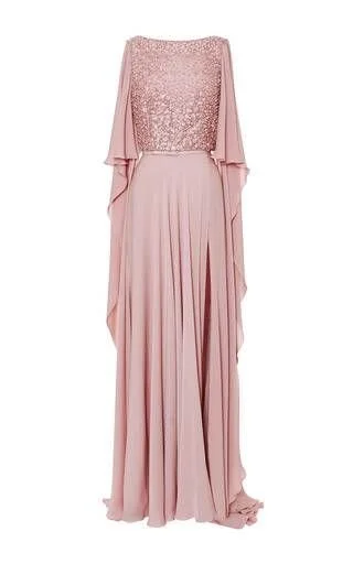 Elie Saab Dusty Pink Embroidered Gown UFO No More Elie Saab Dusty Pink Embroidered Gown UFO No More
