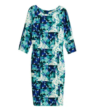 H&M Geometric Fitted Dress