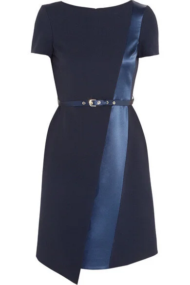 Matthew Williamson Satin-trimmed Crepe Dress