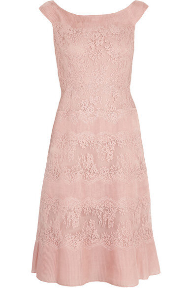 Valentino Lace Dress in Pink