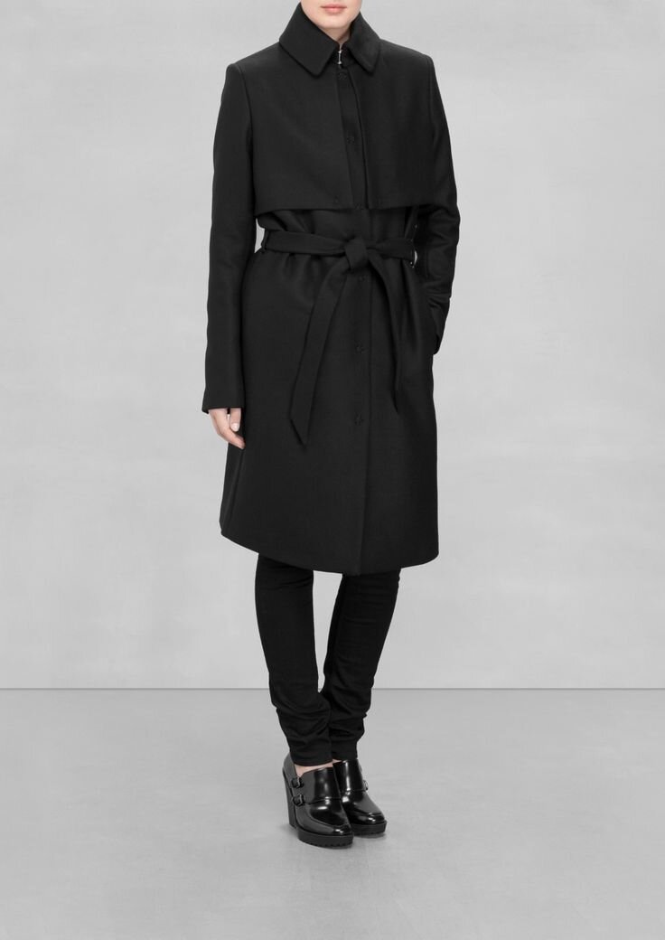 & Other Stories Belted Wool Blend Trench Coat — UFO No More