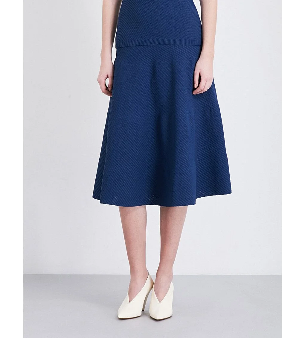 Victoria Beckham A-Line Knitted Skirt