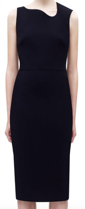 Victoria Beckham Curve Neck Fitted Dress