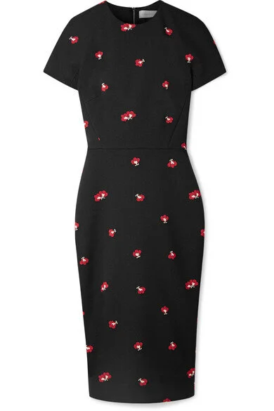 Victoria Beckham Floral Jacquard Dress