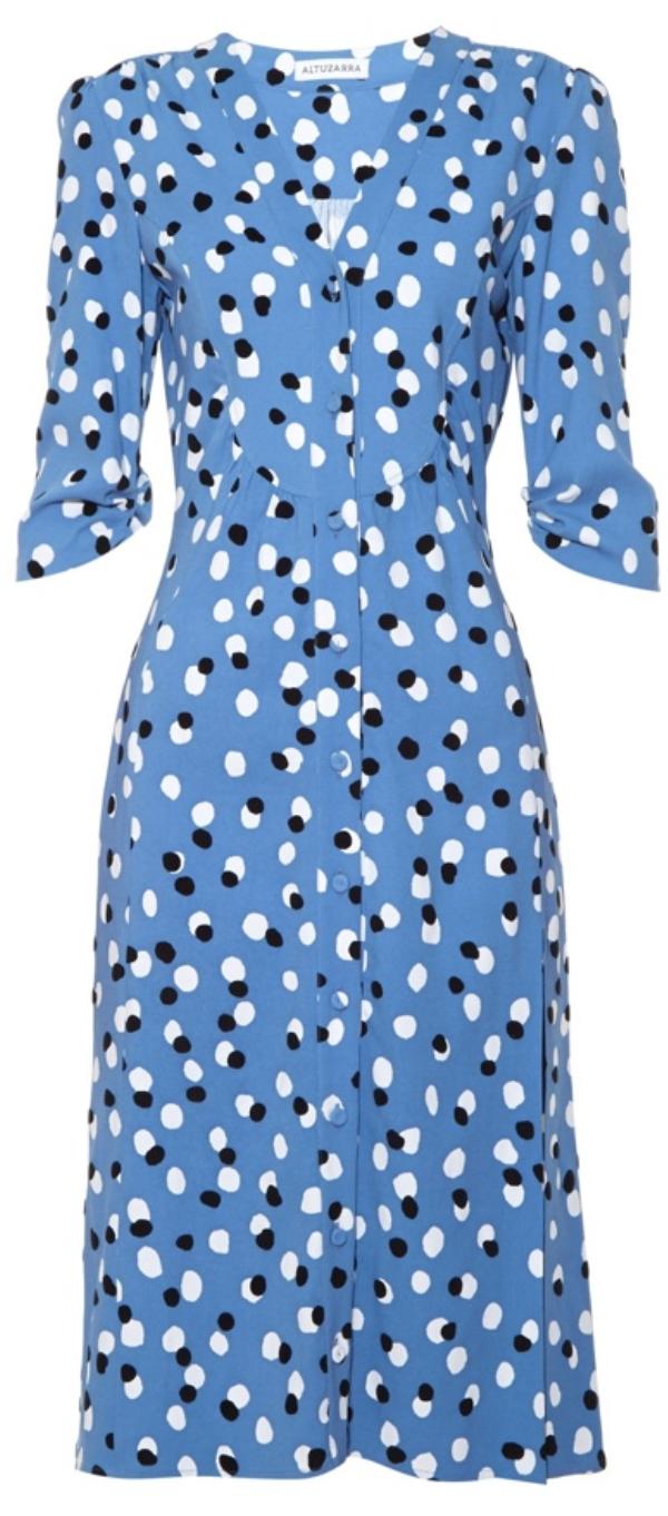 Altuzarra Aimee Polka-Dot Button Front Dress