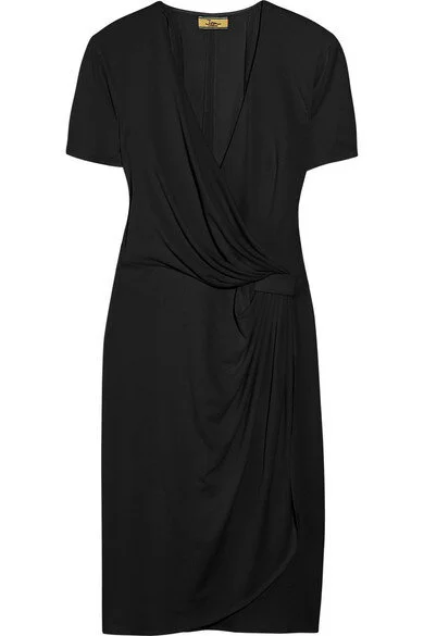 Issa Silk-jersey Wrap-effect Dress