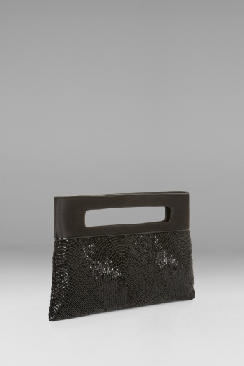 BCBGMaxAzria Beaded Satin Clutch