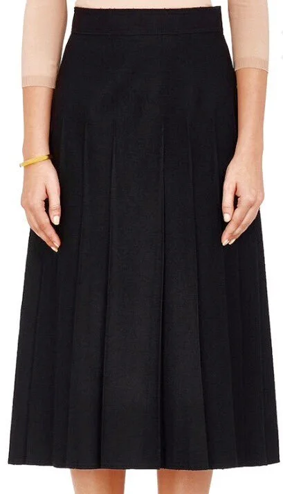 Valentino Virgin Wool Pleated Skirt