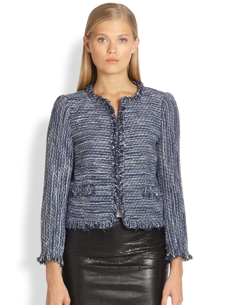 ALICE+OLIVIA☆Kidman ツイードジャケット♪【送料込】 Alice + Olivia Kidman Embellished Tweed Jacket Pearl Alice +