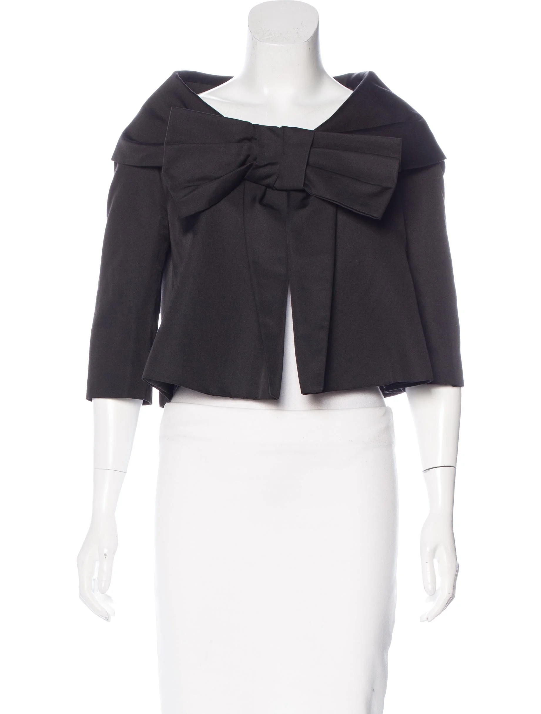 Giambattista Valli Wool & Silk-Blend Bow Jacket