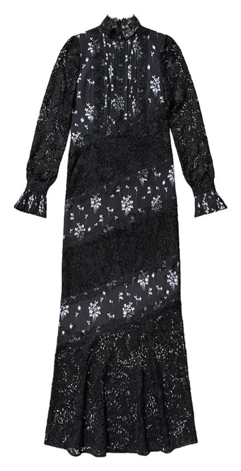 h and m black floral dress What A Look One Shoulder Mini Dress main image 0