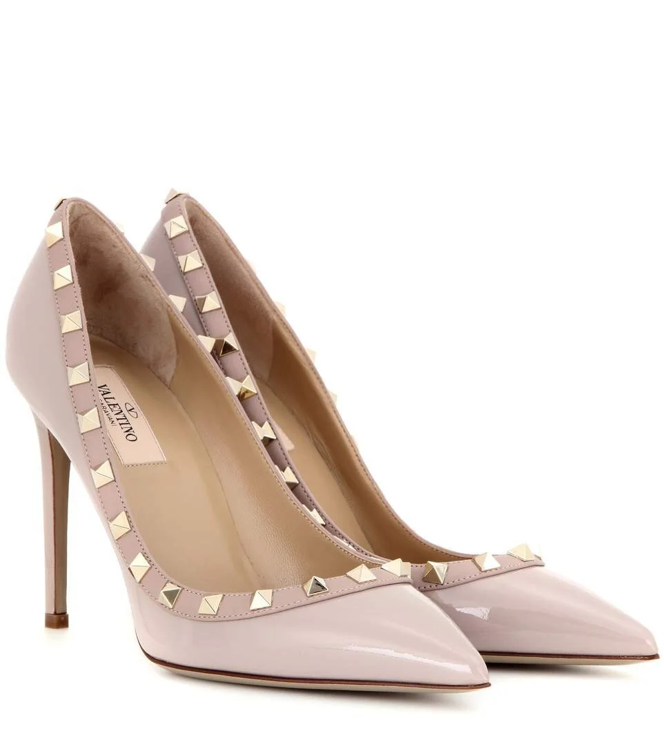 valentino pink rockstud pumps