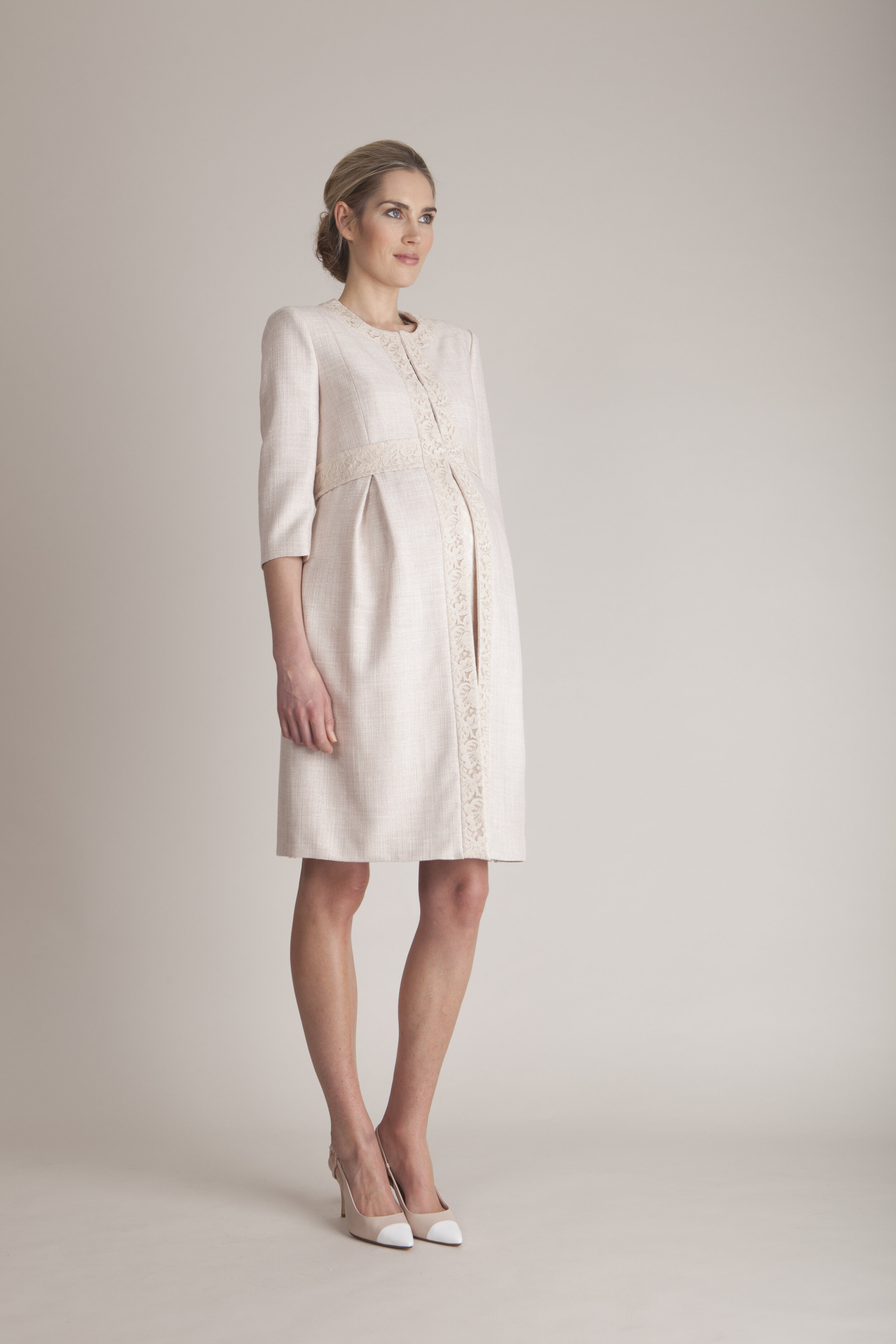 Seraphine Occasion Maternity Coat in Champagne  UFO No More