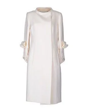 Valentino Bow Sleeves Coat in White