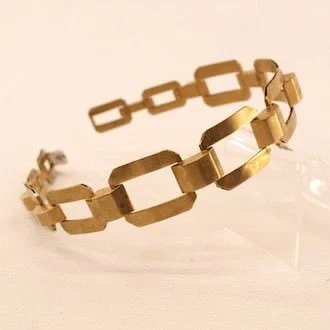 Prada Chain Link Headband in Gold