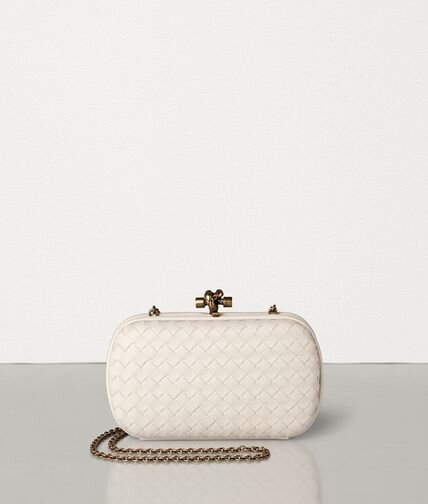 BOTTEGA VENETA Knot padded intrecciato leather clutch