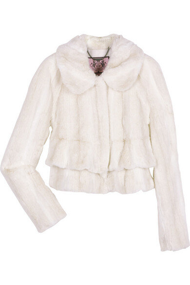 Bottega Veneta Chain Knot Clutch In, Juicy Couture Faux Fur Coat Pink And White