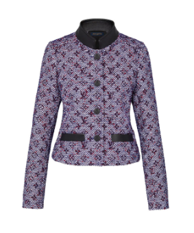 Louis Vuitton Monogram Tweed Fitted Jacket