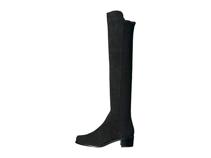 Stuart Weitzman Reserve Boots in Black Suede