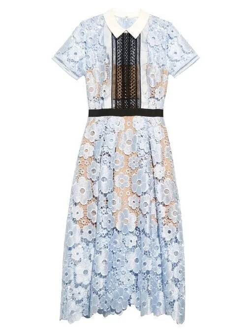 self portrait felicia embroidered midi dress Self-Portrait | Dresses | Selfportrait Felicia Embroidered Midi Dress