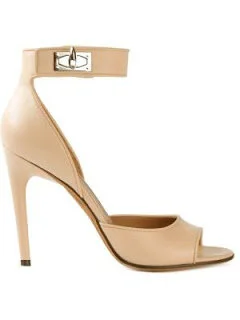 Givenchy Shark-Lock Leather Sandals 