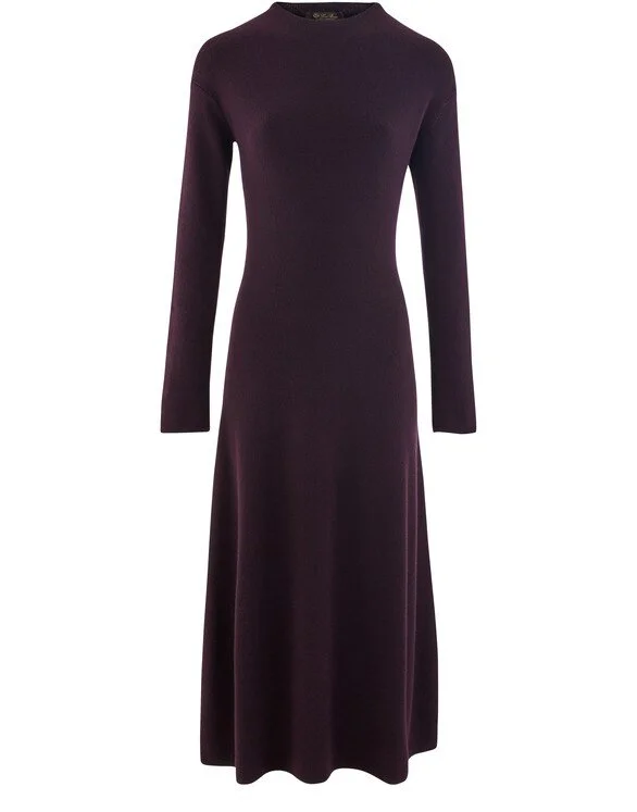 Loro Piana Canary Dress in Dark Raisin