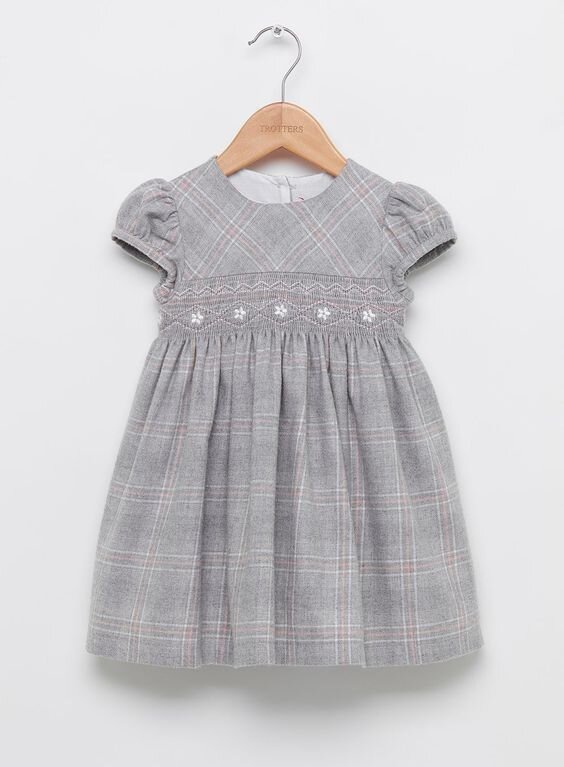 Trotters Freya Smocked Dress in Grey Check.jpg