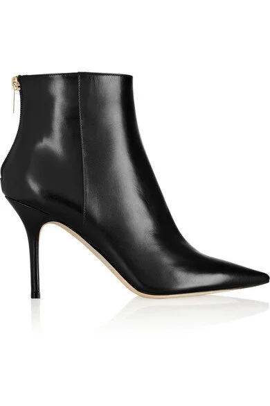 Jimmy Choo Amore Polished-Leather Ankle Boots