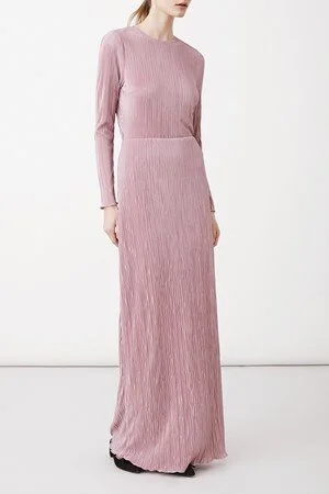 StyleIn Ioxy Pleated Gown in Pink