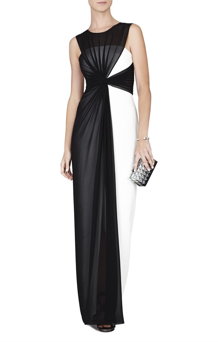 BCBGMaxAzria Ninah Color-Blocked Gown ...