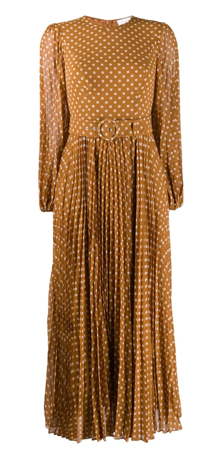 Zimmermann Espionage Sunray Track Dress in Dijon Dot  UFO No More