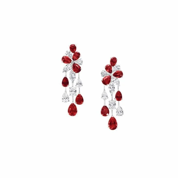 Graff Ruby and Diamond Earrings