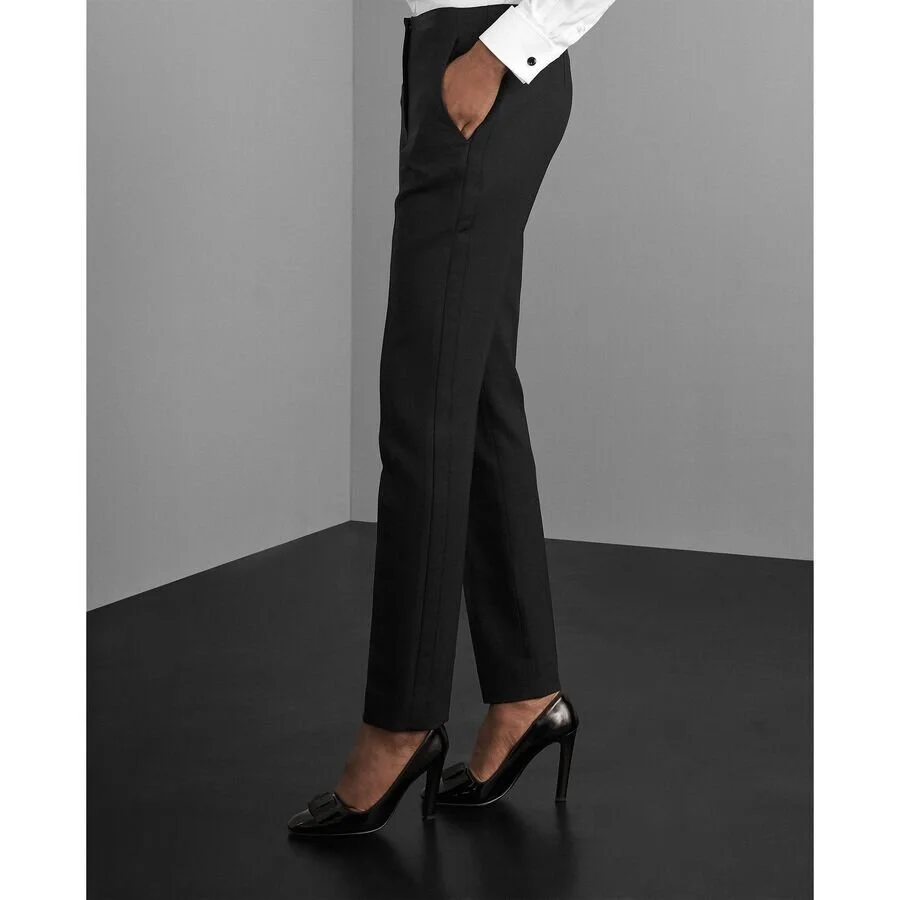 Ralph Lauren Simone Wool-Silk Tuxedo Pant
