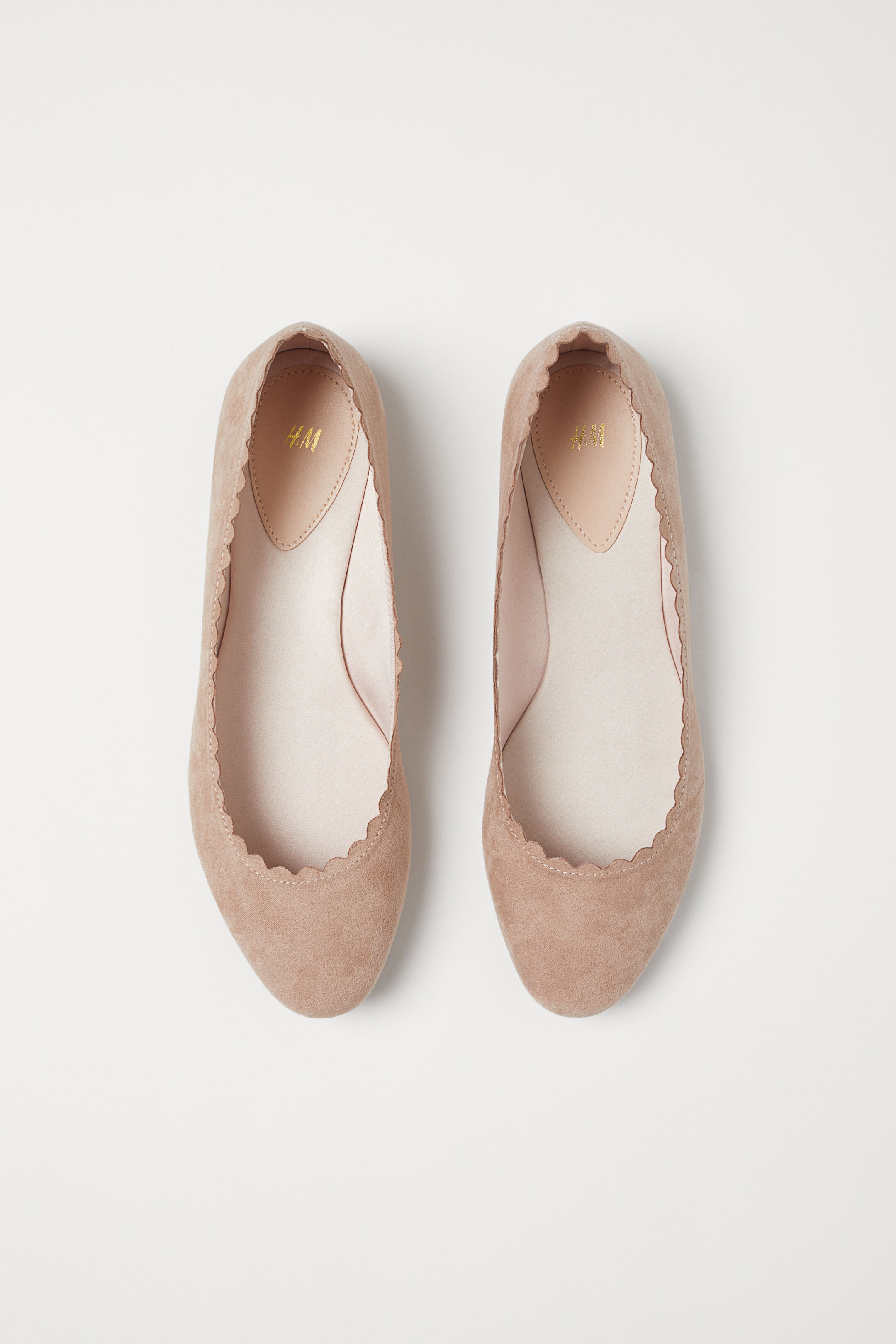 H&M Scallop-Edged Ballet Flats in Dusty Pink.jpg