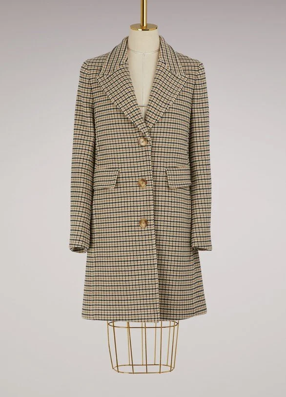 Stella McCartney Marcelline Checked Coat