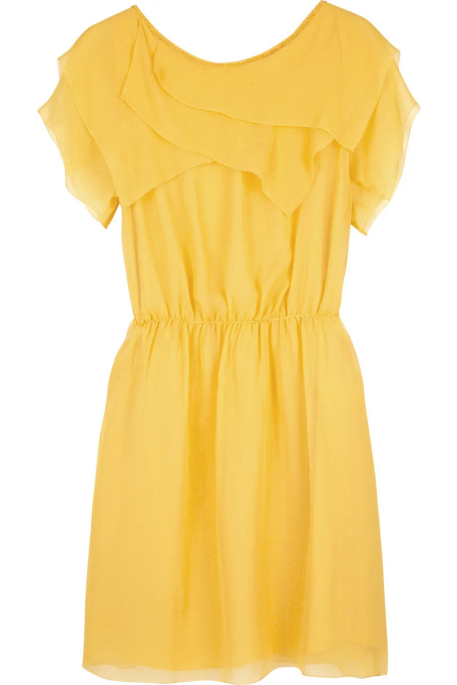 3.1 Phillip Lim French Knot Embellished Mini Dress in Yellow