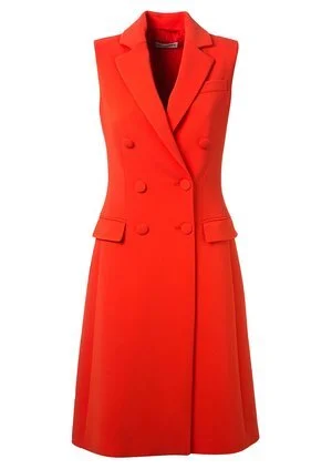 Altuzarra Double Breasted Sleeveless Coat in Red