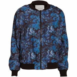 FWSS Vampire Bomber Jacket in Blue Floral — UFO No More