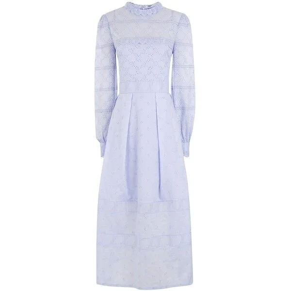 self portrait felicia embroidered midi dress Self-Portrait Felicia Embroidered Lace Midi Dress In Black Polyester main image 1