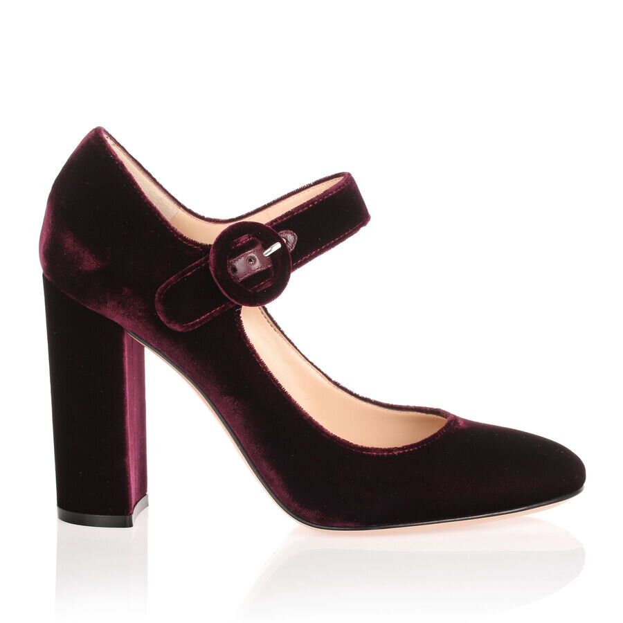 ALICE Burgundy patent leather Mary Janes pumps