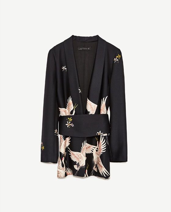 Zara Jacket with Sash Belt in Bird Print.jpg