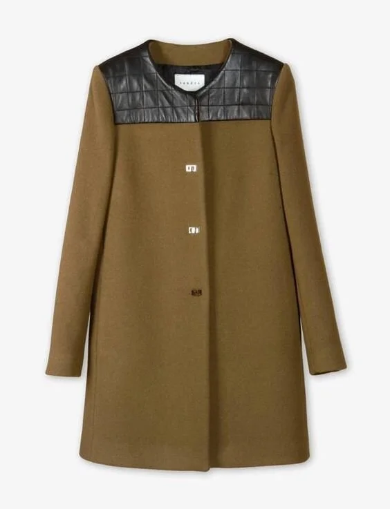 Sandro Mystery Coat in Natural