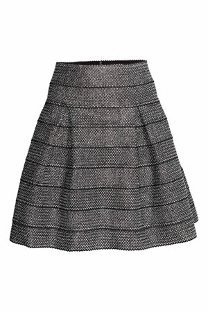 H&M Textured A-Line Skirt in Grey/Black — UFO No More