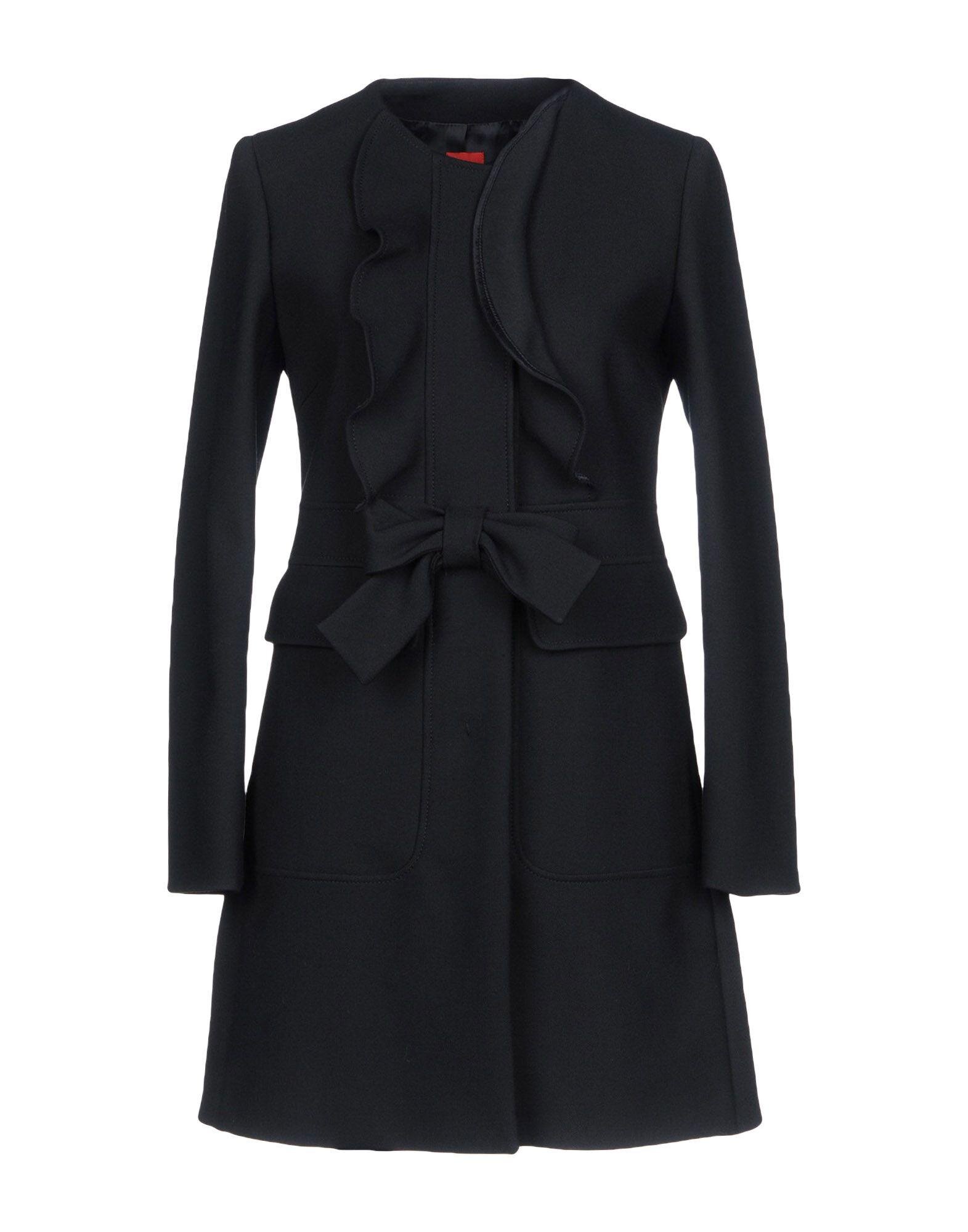 Red Valentino Bow and Ruffle Front Coat in Black.jpg