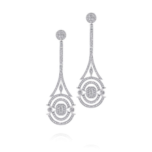 Calleija Art Deco Drop Earrings in 18ct White Gold and White Diamond.jpg