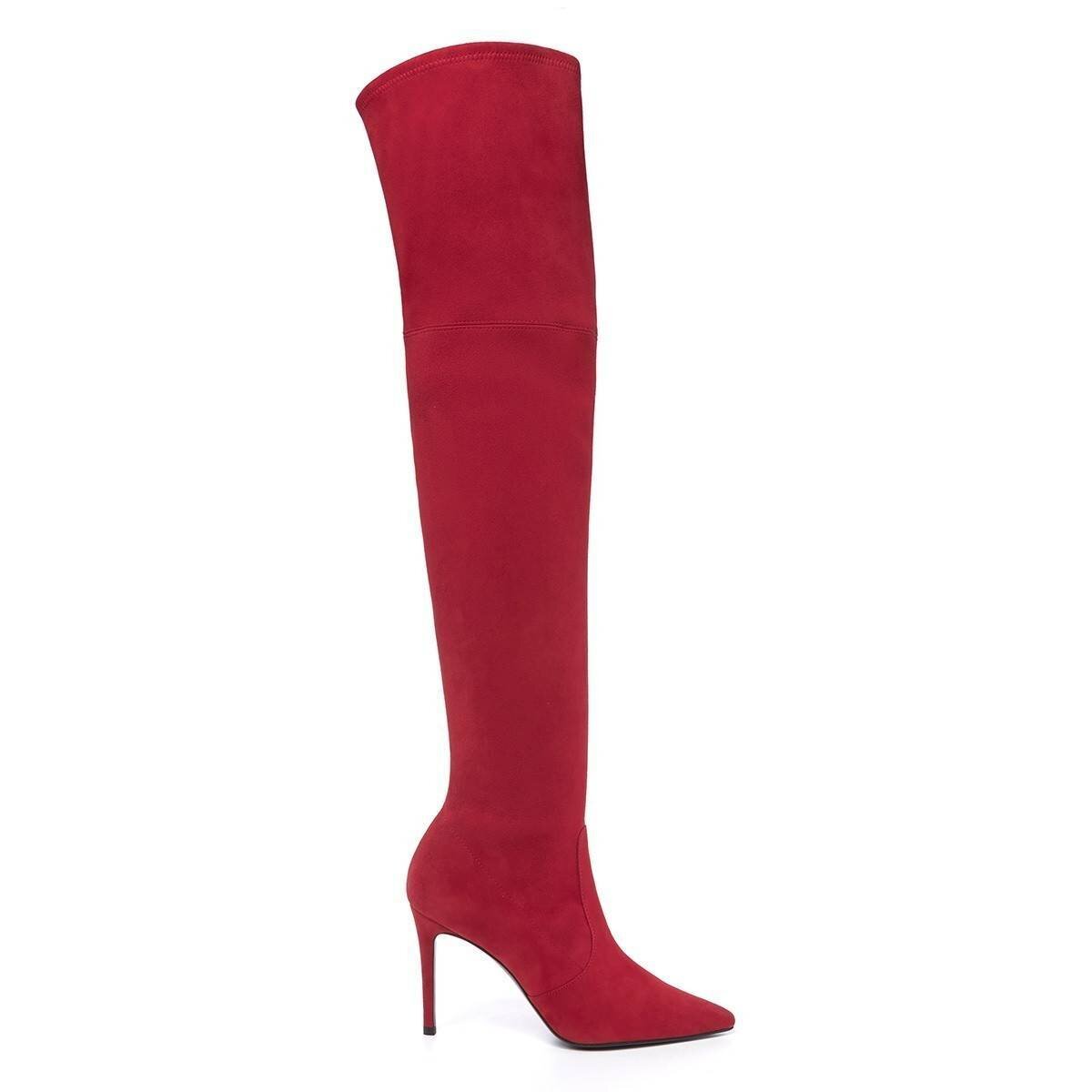 Magrit Francesca Boots in Red Suede — UFO No More
