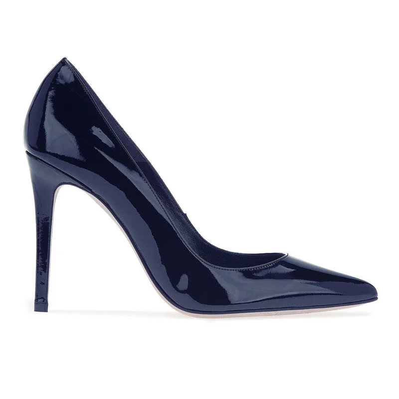 Magrit Mila Pumps in Navy Patent Leather