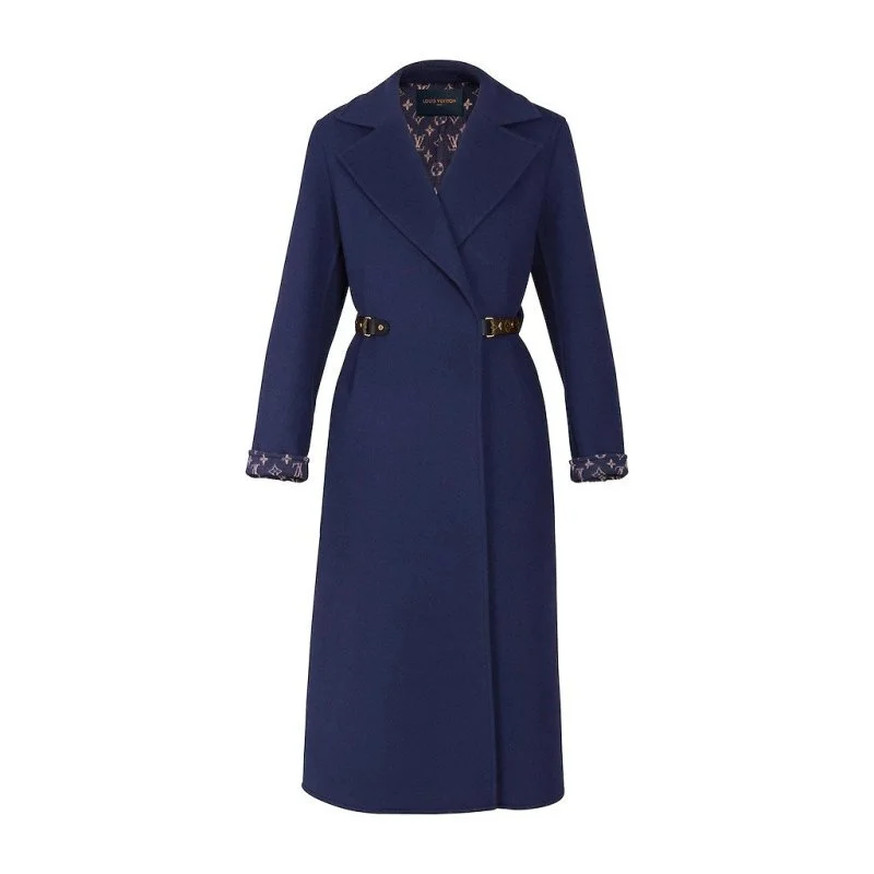 Louis Vuitton Long Double Face Coat in Navy